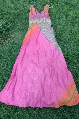 Vestido Largo Laura Felici Talla Xl Consultar Stock Rosa Chicle Geométrico Xl - 5