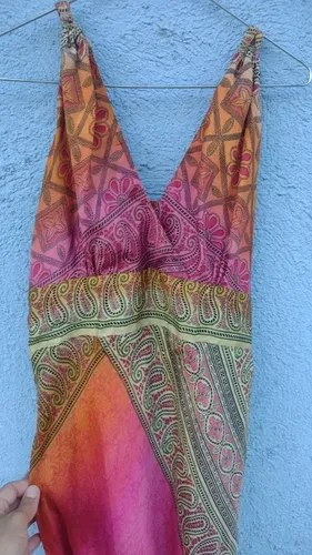Vestido Largo Laura Felici Talla Xl Consultar Stock Rosa Chicle Geométrico Xl - 6