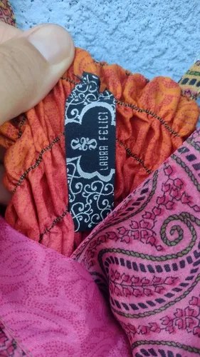 Vestido Largo Laura Felici Talla Xl Consultar Stock Rosa Chicle Geométrico Xl - 7