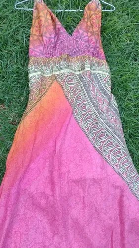 Vestido Largo Laura Felici Talla Xl Consultar Stock Rosa Chicle Geométrico Xl - 8