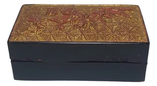 Vieja Caja Rectangular Laca China Detalles Consultar Stock