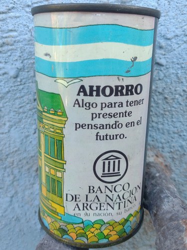 Vieja Lata Alcancía Banco Nación Consultar Stock