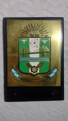 Vieja Placa Bronce Partido Zarate Consultar Stock Placa