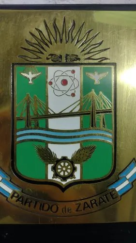 Vieja Placa Bronce Partido Zarate Consultar Stock Placa - 2