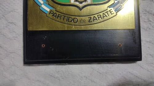 Vieja Placa Bronce Partido Zarate Consultar Stock Placa - 3