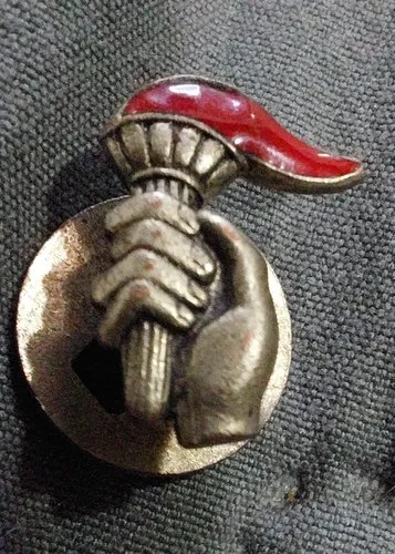 Viejo Pin Comité Olímpico Antorcha Consultar Stock Rojo