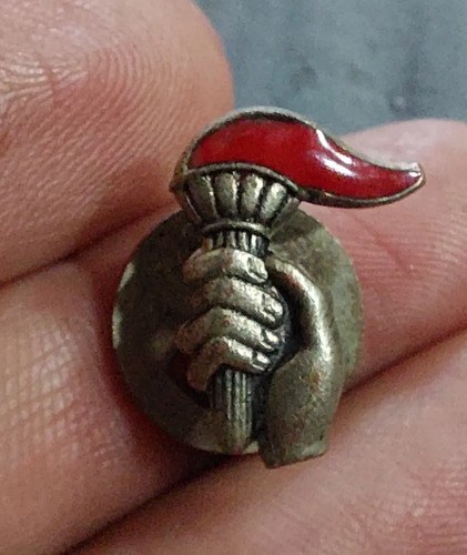 Viejo Pin Comité Olímpico Antorcha Consultar Stock Rojo - 3