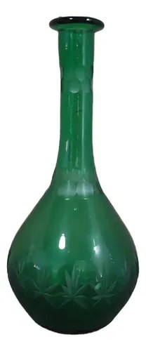 Viejo Botellon Licorera Cristal Verde Consultar Stock Verde