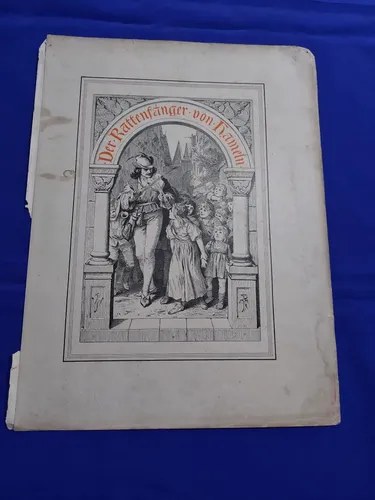 Viejo Grabado Flautista Hamelin 1890 Wolff Consultar Stock