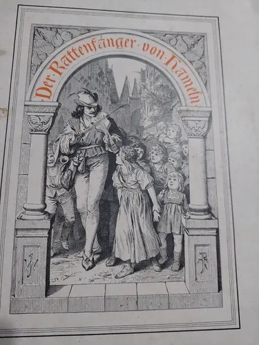 Viejo Grabado Flautista Hamelin 1890 Wolff Consultar Stock - 3