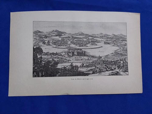 Viejo Grabado Vista México Siglo Xvii 1894 Consultar Stock