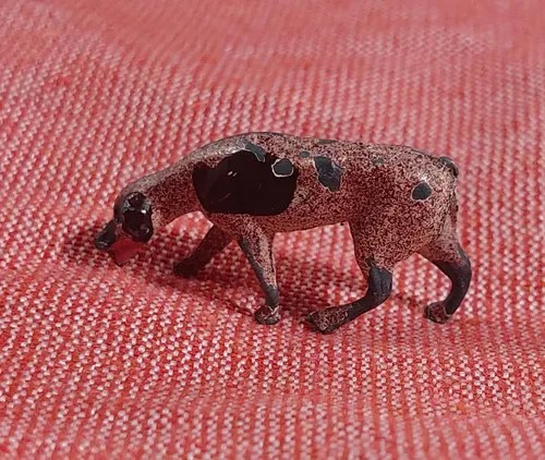 Viejo Perro Caza Plomo Juguete Miniatura Consultar Stock Marrón - 2