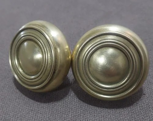 Viejo Picaporte Bronce Circular Consultar Stock Dorado Oscuro