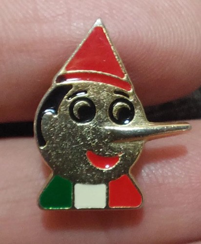 Viejo Pin Raro Pinocho Italia Consultar Stock Amarillo - 3