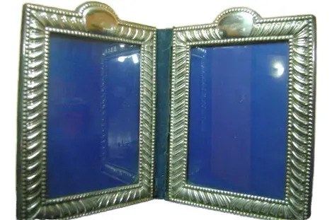 Viejo Portarretrato Metal Plateado Sheffield Consulte Stock) Plateado