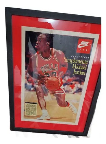 Viejo Poster Jordan Basquet Enmarcado Consultar Stock Poster