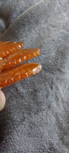 Viejo Prendedor Broche Hojas Ámbar Ruso Consultar Stock Naranja Oscuro - 5