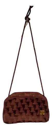 Vinatge Cartera Monograma Bordo Lanvin Orig Consultar Stock Bordó Rayas Oro Marrón