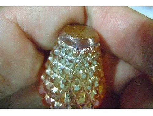 Vintage Botella Carnival Vidrio Consult Stock Hobnail - 2