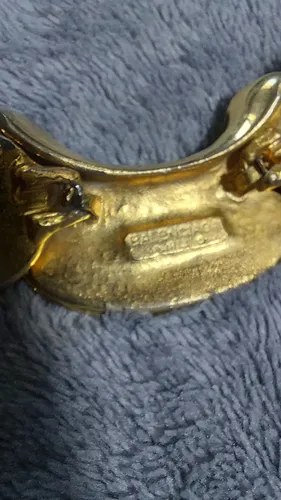 Vintage Collar Balenciaga Esmalte Negro Consultar Stock Negro - 2