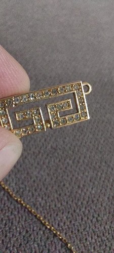 Vintage Dije Colgante Diseño Givenchy Dorado Consultar Stock Dorado