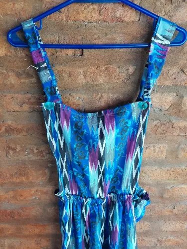 Vintage Enterito Azul Poliester Consultar Stock Azul M - 5