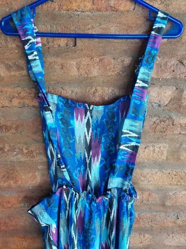 Vintage Enterito Azul Poliester Consultar Stock Azul M - 7