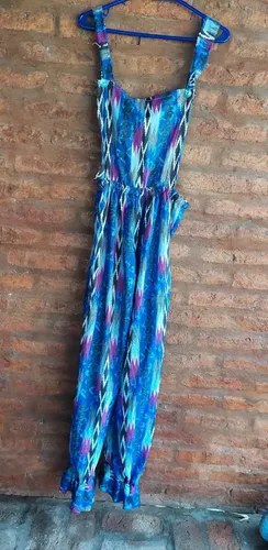 Vintage Enterito Azul Poliester Consultar Stock Azul M - 8