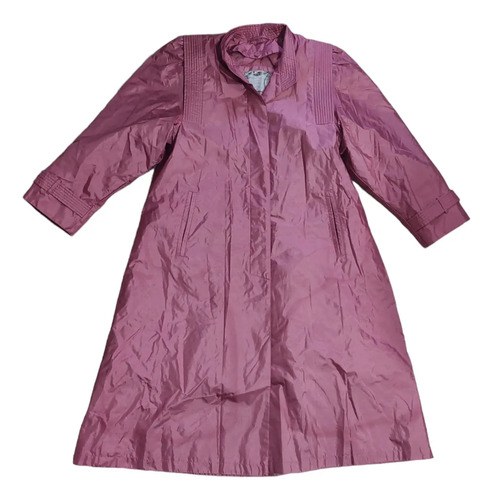 Vintage Tapado Impermeable Fleet Street Consultar Stock Rosa 10 Lisa