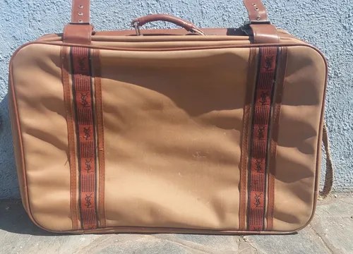 Vintage Valija Maleta Ysl Yves Saint Laurent Marrón
