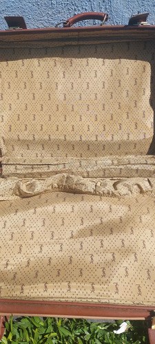 Vintage Valija Maleta Ysl Yves Saint Laurent Marrón - 5
