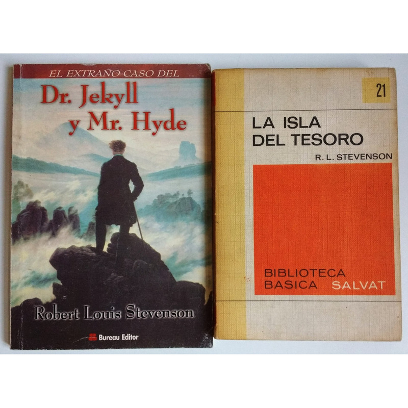 Lote 2 libros Robert Louis Stevenson - La isla del tesoro + Dr. Jeckyll y Mr. Hyde