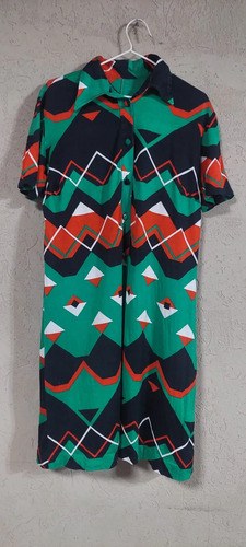 Vintage Vestido Diseño Verde Y Negro Consultar Stock Verde Uni