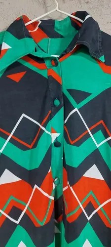 Vintage Vestido Diseño Verde Y Negro Consultar Stock Verde Uni - 4