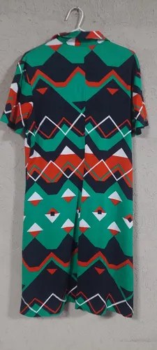 Vintage Vestido Diseño Verde Y Negro Consultar Stock Verde Uni - 5