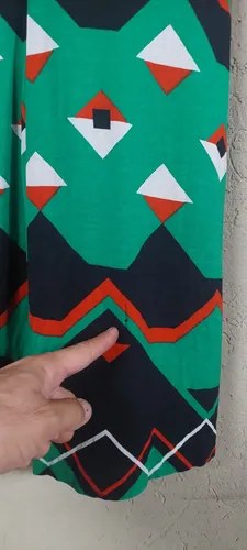 Vintage Vestido Diseño Verde Y Negro Consultar Stock Verde Uni - 6