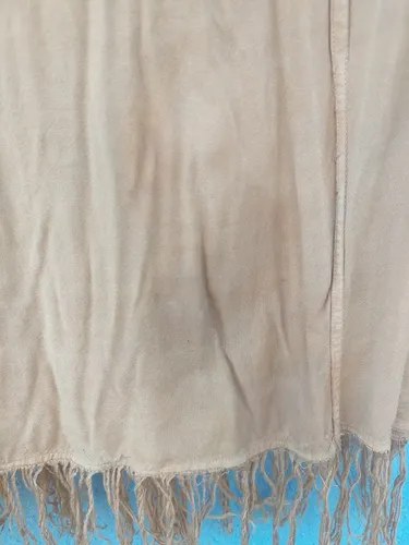 Vintage Vestido India Bordado Marrón Consultar Stock Marrón Claro Liso L - 8