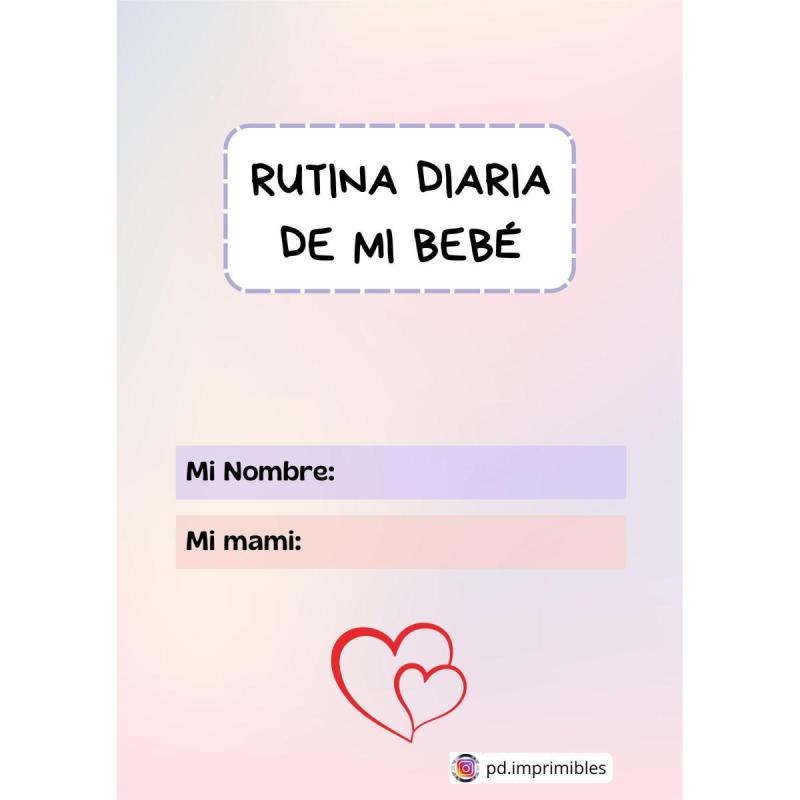 Diario de Rutinas del Bebé - Pdf Imprimible A4 - 11