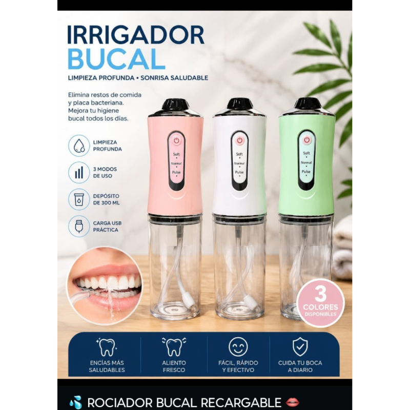 Rociador bucal recargable