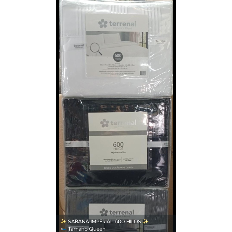 Sabanas queen imperial 600 hilos