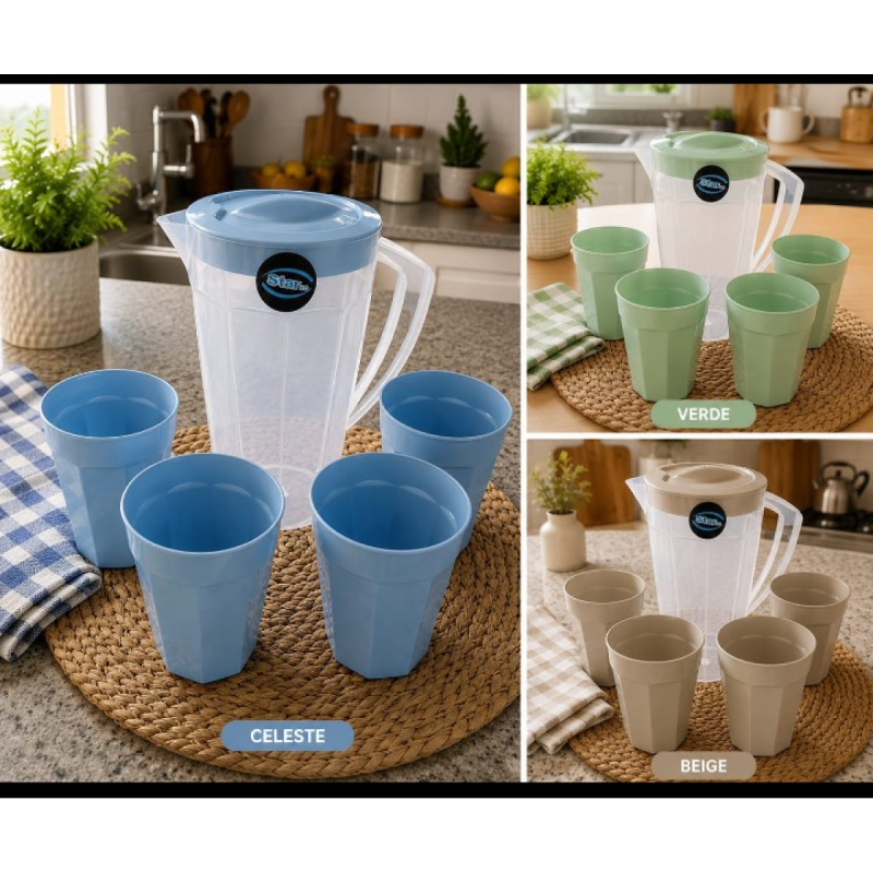 JARRA 1.75 + 4 vasos