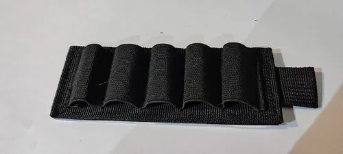 Porta Cartuchos Calibre 12 Con Velcro Super Autoadhesivo Negro