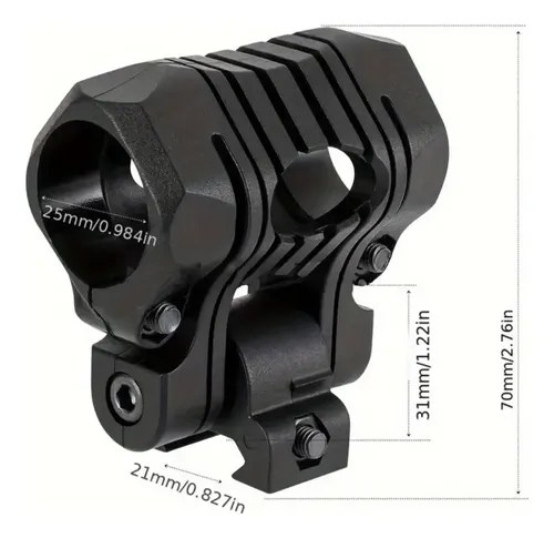 Soporte Montura Polímero Riel Picatinny 25mm De Diámetro - 3