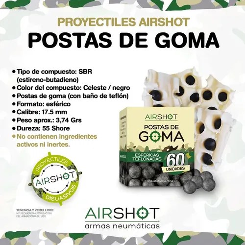 Escopeta Disuasiva® D550 By Airshot® Postas De Goma Defensa Negro 17.5 Mm - 4