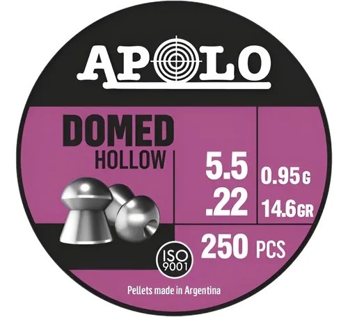 Balines Apolo Domed Hollow 5.5 (.22) X 250un. De 14,6 Grains