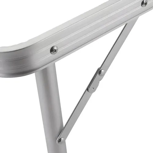 Mesa Plegable Aluminio Camping C/4 Banquitos Modelo Full Blanco - 2