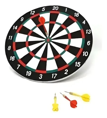 Juego Tiro Al Blanco De 29 Cm Reversible Con Dardos Albatros Rayas