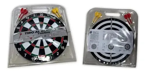Juego Tiro Al Blanco De 29 Cm Reversible Con Dardos Albatros Rayas - 3