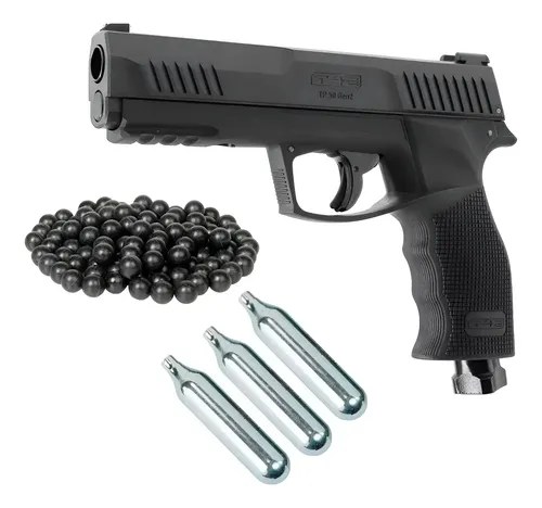 Pistola Disuasiva Umarex T4e Tp 50 Combo Defensa Personal Negro 50 Mm