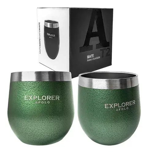 Mate Térmico Explorer Apolo Acero Inoxidable Verde 193 Ml Verde Oscuro T2 - 3